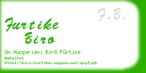 furtike biro business card